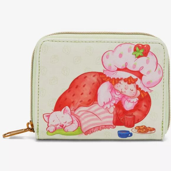 Loungefly Strawberry Shortcake Slumber Party Mini Zipper Wallet New With tags - Picture 1 of 7